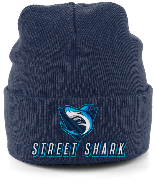 STREET SHARK CUFFED BEANIE (French Navy)