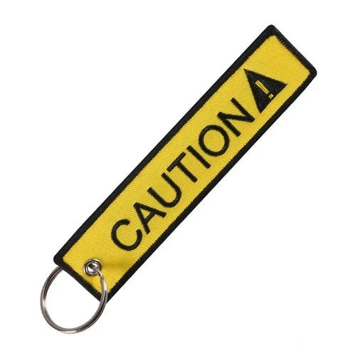 PREMIUM KEY TAG - CAUTION (Yellow)