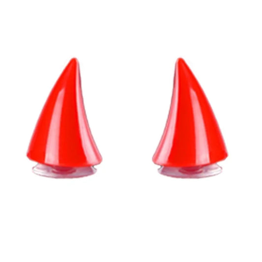 SHORT HELMET HORNS - RED