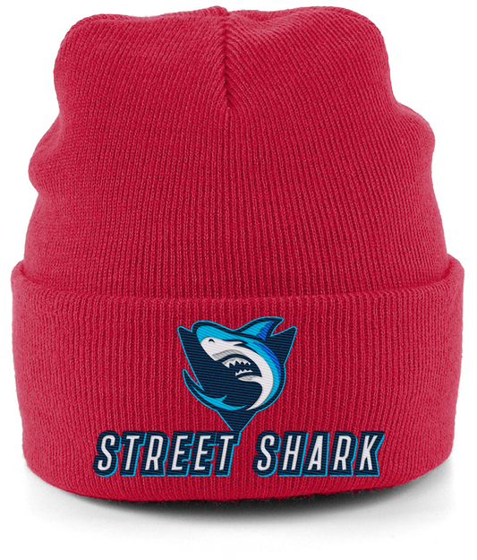 STREET SHARK CUFFED BEANIE (Bright Red)