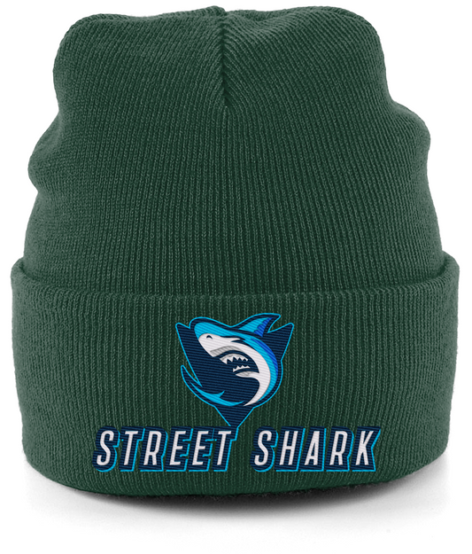 STREET SHARK CUFFED BEANIE (Bottle Green)