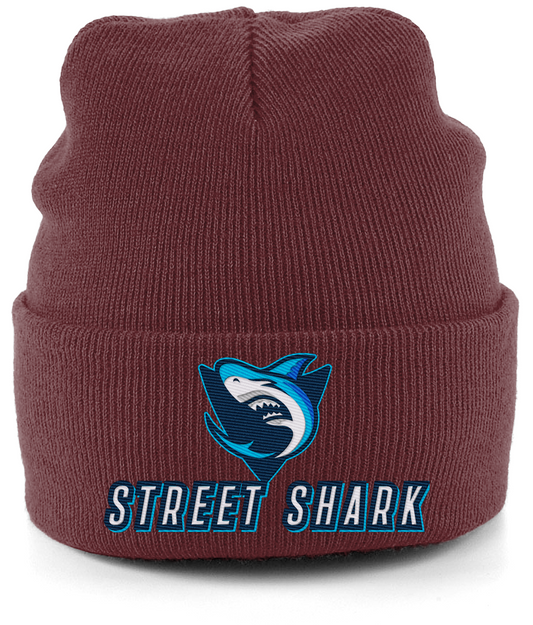 STREET SHARK CUFFED BEANIE (Burgundy)