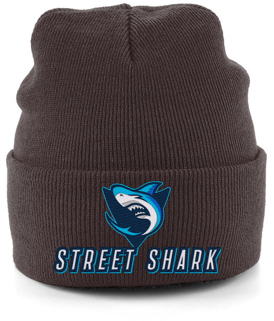 STREET SHARK CUFFED BEANIE (Chocolate)